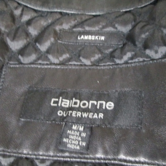 Vintage Claiborne Aviation Grunge Mens Motorcycle Parka Bomber Flight Jacket M - Picture 9 of 12